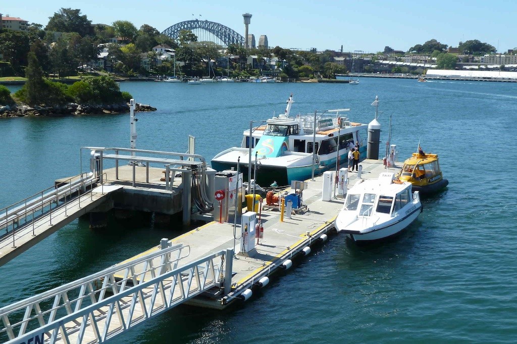 Smaller commercial vessels use recreational fuel wharf. © Creating Demand
